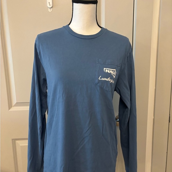 NAU lumberjacks college blue long sleeve graphic back tee size M - Picture 2 of 8